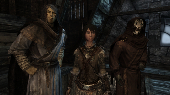 Rumarin, Mehra, and J'zargo in Candlehearth Hall